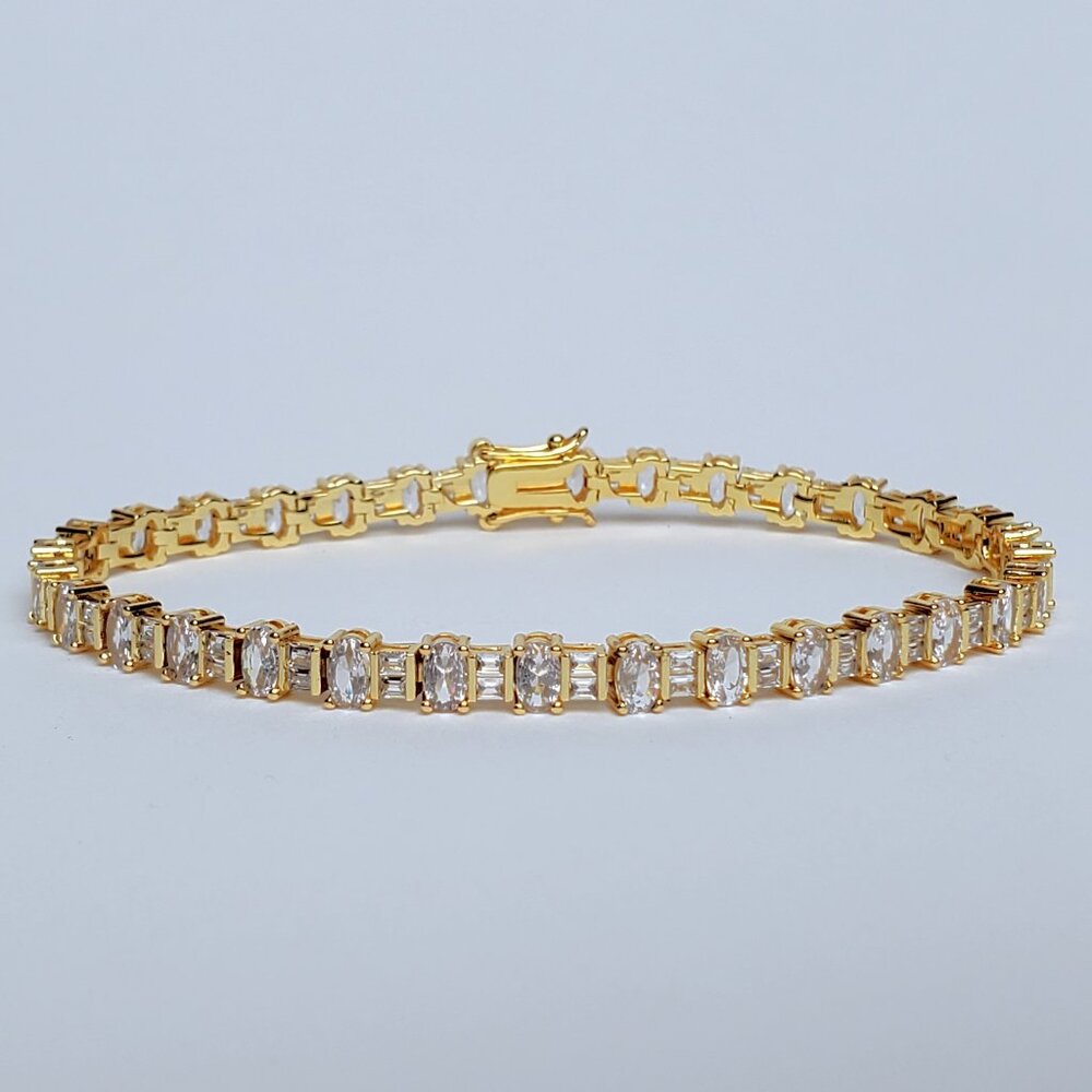 2ct Diamond Womens 14K Gold Tennis Bracelet Ladies 14 Karat Silver Jewelry 7" 8" - Picture 3 of 6